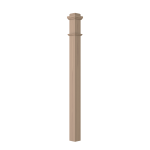 3-1/2" x 56" Poplar Box Newel - LJ4075