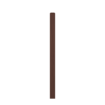 3" x 48" Walnut Short Utility Newel - LJ4110