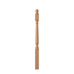 3" x 48" Natural Alder Short Utility Newel - LJ4150