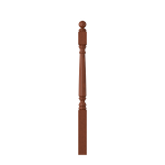 3" x 48" Brazilian Cherry Short Utility Newel - LJ4150