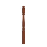 3-1/2" x 48" Brazilian Cherry Short Utility Newel - LJ45008