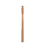 3-7/16" x 48" Red Oak Short Utility Newel - LJ4600