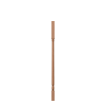1-1/4" x 42" White Oak Colonial Candlecup Square Top Non Drilled Bottom Baluster - LJ5141ND