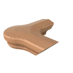 Natural Alder Quarterturn Newel Cap - LJ7721