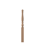 3-1/4" x 43" Poplar Beaded Short Utility Newel - LJB3910