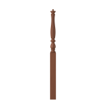 3-1/4" x 50" Cherry Beaded Long Utility Newel - LJB3914