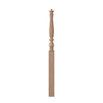 3-1/4" x 50" Hickory Beaded Long Utility Newel - LJB3914