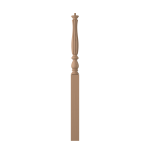 3-1/4" x 50" Poplar Beaded Long Utility Newel - LJB3914