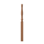 3-1/4" x 50" White Oak Beaded Long Utility Newel - LJB3914