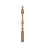 3-1/4" x 48" Poplar Beaded Short Utility Newel - LJB3940