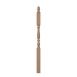 3-1/4" x 58" Poplar Beaded Second Floor Landing Newel - LJB3945