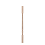 1-3/4" Hickory Fluted Square Top Baluster LJF2005