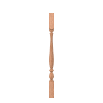 1-3/4" Red Oak Bristol Fluted Square Top Baluster LJF2905