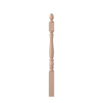 3" x 48" Hard Maple Fluted Short Utility Newel - LJF3240