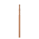 3-1/2" x 73" Red Oak Fluted Intermediate Landing Newel - LJF3318