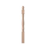 3-1/2" x 48" Hard Maple Fluted Short Utility Newel - LJF3340