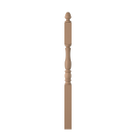 3-1/2" x 58" Poplar Fluted Second Floor Landing Newel - LJF3345