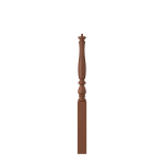 3-1/4" x 43" Cherry Fluted Short Utility Newel - LJF3910