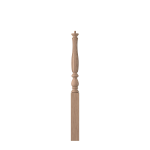 3-1/4" x 43" Hickory Fluted Short Utility Newel - LJF3910