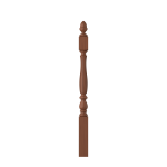 3-1/4" x 48" Cherry Fluted Short Utility Newel - LJF3940