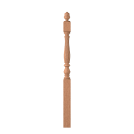 3-1/4" x 58" Red Oak Fluted Long Utility Newel - LJF3942