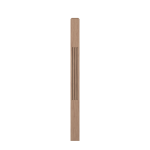 3-1/2" x 48" Hickory Fluted Short Utility Newel - LJF4000