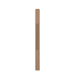 3-1/2" x 48" Poplar Fluted Short Utility Newel - LJF4000