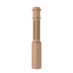 6-1/4" x 55" Red Oak Fluted Box Newel - LJ4091F