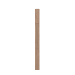 3" x 48" Hickory Fluted Short Utility Newel - LJF4110