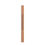 3" x 48" Red Oak Fluted Short Utility Newel - LJF4110