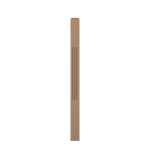 3" x 48" Poplar Fluted Short Utility Newel - LJF4110