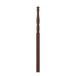 3" x 58" Walnut Intermediate Landing Newel - LJP3215