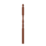 3" x 58" Brazilian Cherry Second Floor Landing Newel - LJP3245
