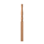 3-1/2" x 50" Natural Alder Long Utility Newel - LJP3314