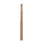 3-1/2" x 50" Poplar Long Utility Newel - LJP3314