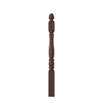 3-1/2" x 48" Walnut Short Utility Newel - LJP3340