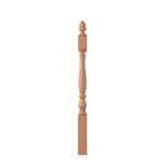 3-1/4" x 48" Red Oak Short Utility Newel - LJP3940