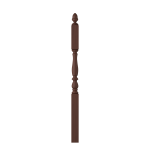 3-1/4" x 58" Walnut Second Floor Landing Newel - LJP3945