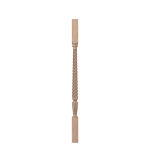 1-3/4" Hickory Square Top Twisted Baluster LJT2005