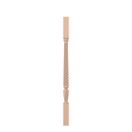 1-3/4" Hard Maple Square Top Twisted Baluster LJT2005