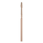 3-1/2" x 78" Hard Maple Twisted Intermediate Landing Newel Newel - LJT3058