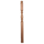 3-1/4" x 3-1/4" x 54" Select Tight Knot (STK) Western Red Cedar Colonial Turned Newel Post