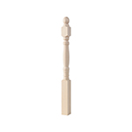 BB100 Hard Maple 3-1/2" x 48" Hampton Starting Newel