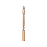 BB3040 Hard Maple 3-1/2" x 48" Carolina Starting Newel