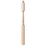 BB4185 Hard Maple 3-1/2" x 60" Colonial Landing Newel