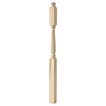 BB4185 Poplar 3-1/2" x 60" Colonial Landing Newel