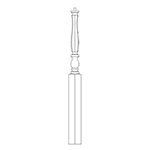 3-1/4" x 50" Hard Maple Beaded Long Utility Newel - LJB3914