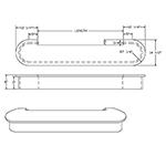 African Mahogany 8315 Double-End Bullnose Starting Step & Riser