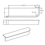 Walnut 8640 Quarter-Circle Starting Step & Riser