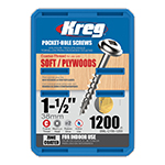 Kreg 1-1/2" Coarse Screws 1200 Count - #SML-C150-1200